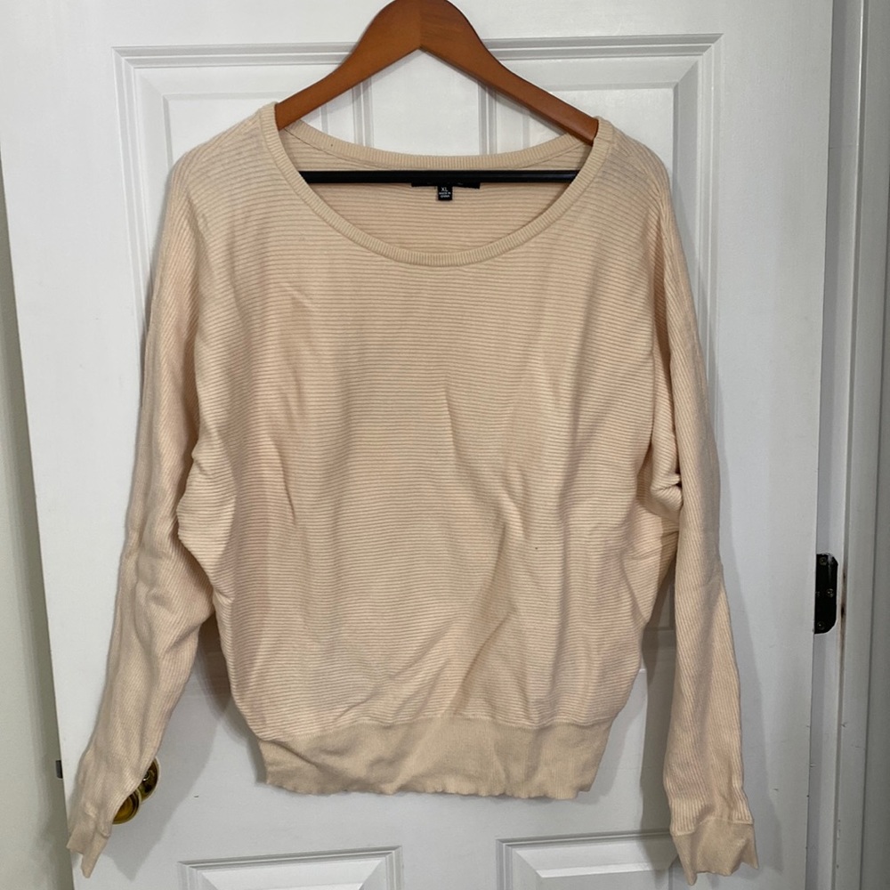 Cream ribbed sweater